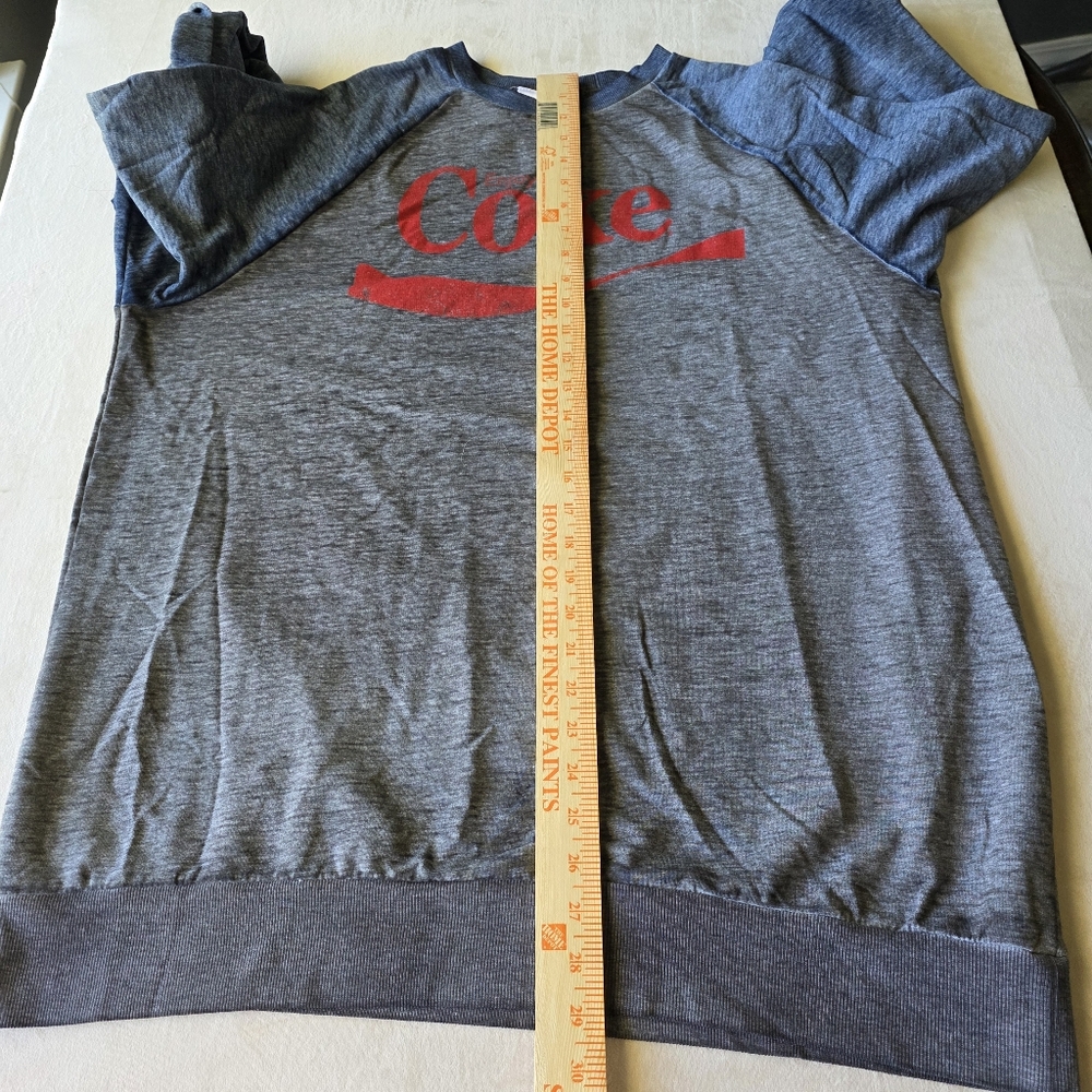 Coca-Cola Sweater Heathered Grey And Blue Size 2XL